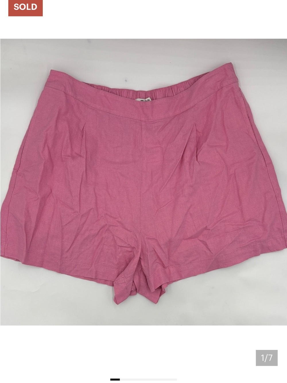 Madewell Casual Pink Linen Shorts